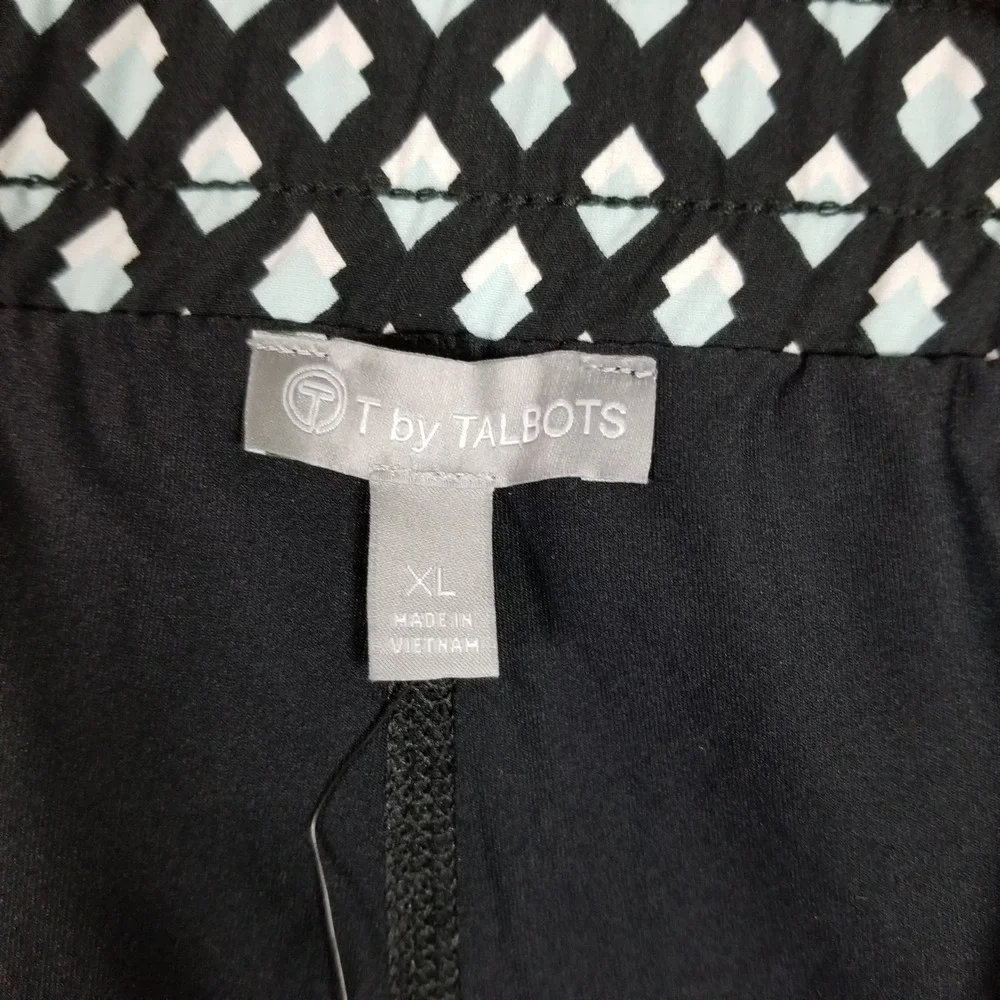 T by Talbots Skort Womens XL Black Geometric Diamond Print‎ Activewear 57705897